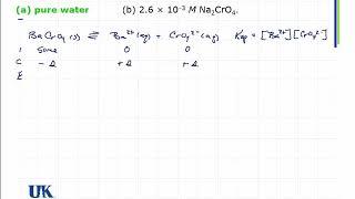 Molar Solubility of BaCrO4 (Part A)