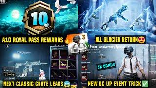 A10 ROYAL PASS BGMI / UC UP EVENT BGMI / BGMI NEXT CLASSIC CRATE LEAKS / SCARL & M416 GLACIER RETURN