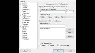 create ssh tunnel (putty and terminal)