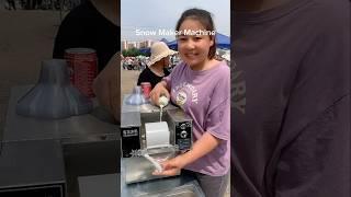 snow maker machine | snowflake ice cream | shaved ice cream | rolling ice cream | cutting ice cream