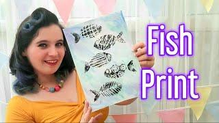 How to make Watercolour Fish Print in Art Club with Miss Burford