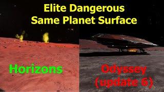 Elite Dangerous: Odyssey - Same Planet Surface in Horizons and Odyssey post update 6