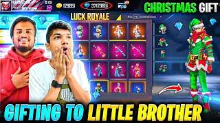 Rarest Winter Bundle Gifting to Noob Brother  Prank Gone Wrong Must Watch  - Garena Free Fire