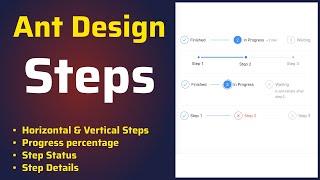 Ant Design Steps - How to Show Tasks Progress Using Antd Steps