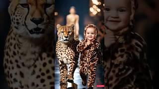 Cute Baby and Animal Fashion Show #cute #baby #ai #runway #fyp #viralvideo