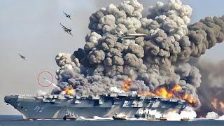 1 MINUTE AGO! A Russian aircraft carrier sailing into the Black Sea was blown up by Ukraine