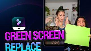 Green Screen Square Replacement Effect | FilmoraGo Mobile Video Editing Tutorial