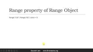 VBA Tutorial 5 Working with Range Object