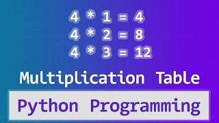Python Program to Print Multiplication Table of a Number ( User Input )