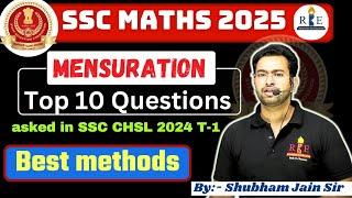 SSC CGL 2024 Tier-1 Mensuration Top 10 Questions asked in the exam