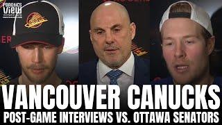 Rick Tocchet, Brock Boeser & Elias Pettersson Respond to Canucks Loss vs. Ottawa, JT Miller Friction