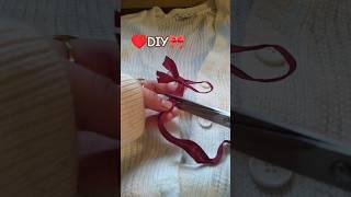 Easy DIY sweatshirt crafts فيونكة  #shorts