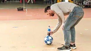 Lionel Messi Bottle Flip Challenge ● Messi Amazing Pepsi Trickshot (NEW)