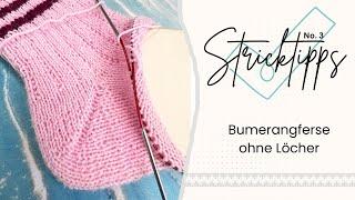 Knit-Ly | Bumerangferse ohne Löcher | German Short Rows | Verkürzte Reihen | Strick-Tipps Folge 3