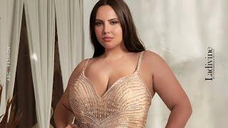 Dazzling Glamour for Curvy Queens  | Plus Size Fitted Beaded Sleeveless Gown by Ladivine 