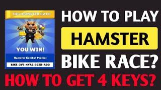 How to play Hamster Kombat Bike Ride 3D game and Get Keys  Hamster Kombat Mini Game Update