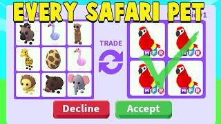 Trading EVERY Adopt Me SAFARI EGG PET in 2022!