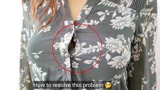 2 Ways to fix the blouse open at the chest | Sewing Tips and Tricks