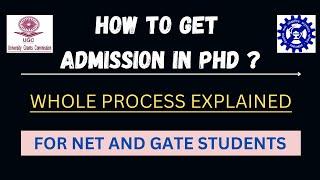 HOW TO GET ADMISSION IN PHD| IIT PHD ADMISISON PROCESS |PHD ADMISSION FULL INFORMATION|PRADEEP RAWAT