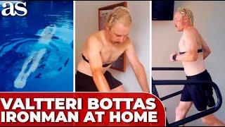 F1 DRIVER VALTTERI BOTTAS breaks the Internet after completing IRONMAN CHALLENGE at HOME