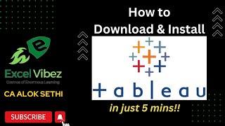 How to Download & Install Latest Tableau Public Software  || CA Alok A Sethi