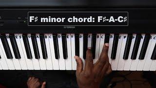 How to Play the F Sharp Minor Chord on Piano (F# Minor, F#m)