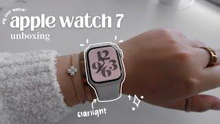 unboxing my first apple watch in 2023 | starlight series 7⌚️