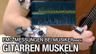 Gitarrenspiel ist Muskelarbeit | Dokumentation der Arm-, Finger- und Schulteraktivitäten