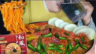 SPICY ANGKER  MUKBANG ASMR INDOMIE SPICY GRENJEL BAKSO SOUCH  | SPICY NOODLES | EATING SOUNDS