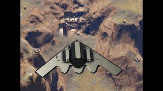 Stealth Bomber Attacks Mountain Fortress - Space Engineers