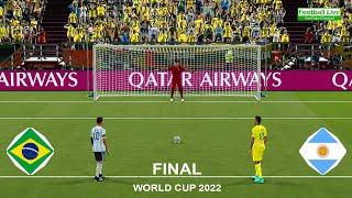 Brazil vs Argentina | Final World Cup 2022 | Penalty Shootout 2022 | eFootball PES Gameplay