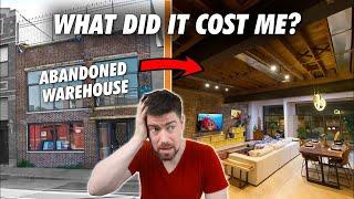 Abandoned Warehouse Renovation  Full Cost Breakdown