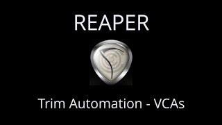 Using Trim Automation in REAPER - VCAs