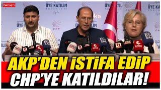 AK Parti'den istifa edip CHP'ye katıldılar! Kılıçdaroğlu rozetlerini taktı!