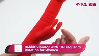 I-MOON Rechargeable Thrusting & Rotating Rabbit Vibrator with Dual Motors