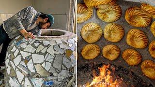 Tasty and Crispy Uzbek Tandoor Bread! Best Street Food in Tashkent