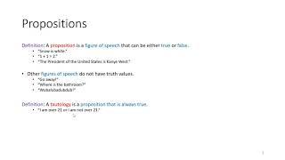 Propositions and Logical Connectives - Discrete Math for Computer Science