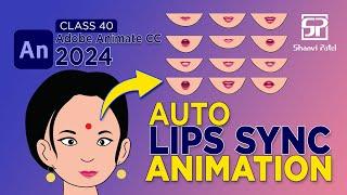 Adobe Animate CC 2024 Advance Level: Auto Lips SYNC with Sound | Learn 2D Cartoon | 2D