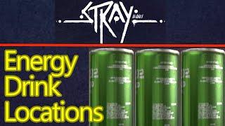 Stray energy drink can locations, all 4 energy drink speed 2k