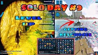 ARK MOBILE SOLO DAY 9 - Level UP, wipe small raft and more - subindo nível e obtendo recurso