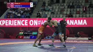 1/4 GR - 72 kg: D. PUNIA (IND) v. T. KARATAY (KAZ)