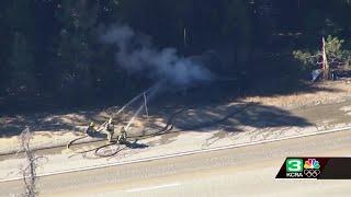 Tesla Semi fire shuts down California freeway near Lake Tahoe