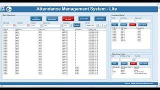Attendance Management System - Lite in Excel VBA