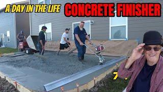 DAY in the life of a MASTER Concrete finisher on pour day