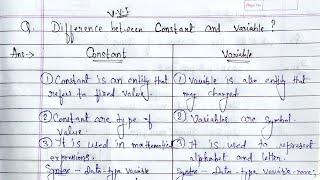 difference between constant and variable | constant and variable