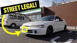 Restored DC2 Integra finally STREET LEGAL in JAPAN!  WE DID IT!