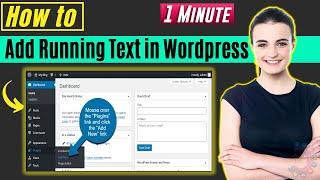 How to add running text in wordpress 2024