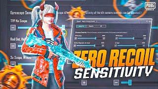 3.3 OP SENSITIVITY  Best Zero Recoil Sensitivity CODE & Settings For Pubg Mobile/BGMI in 2024