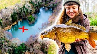 Carp Fishing at the SECRET LAKE! (We Found Them!)