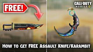 How to get a FREE Assault Knife & Karambit in CODM! (2023)